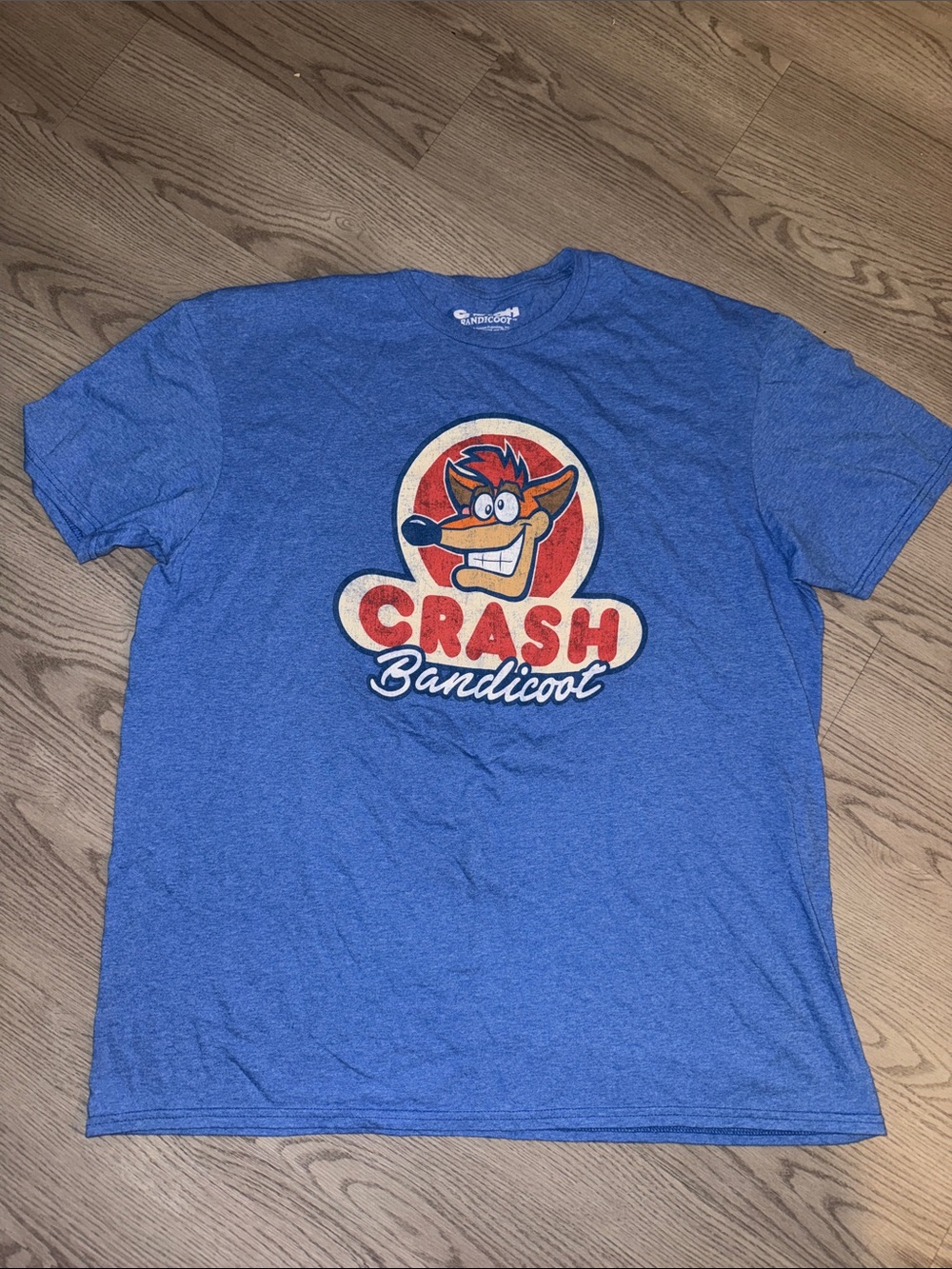 Crash Bandicoot Graphic Tee - Blue Men's Short Sleeve Shirt